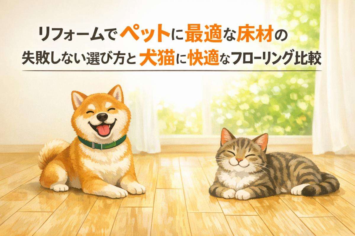 リフォームでペットに最適な床材の失敗しない選び方と犬猫に快適なフローリング比較