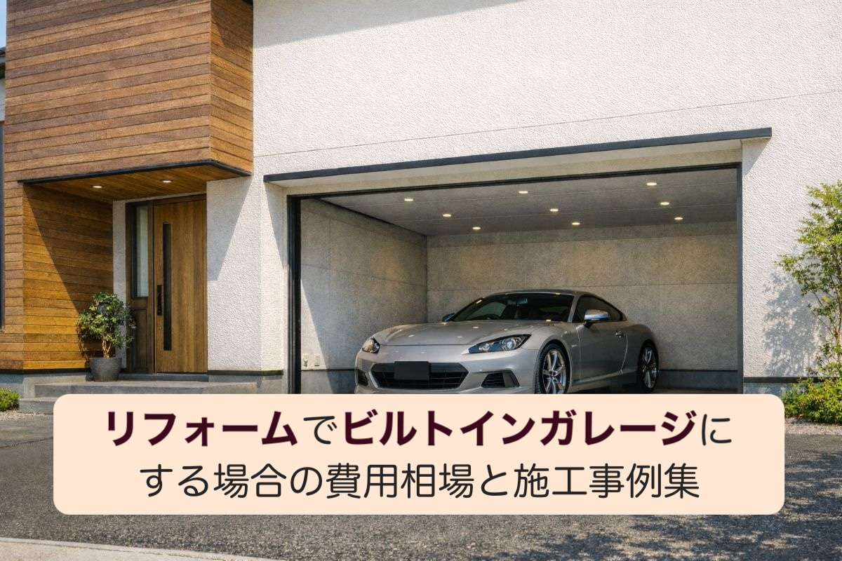 リフォームでビルトインガレージにする場合の費用相場と施工事例集！メリット・デメリットも解説