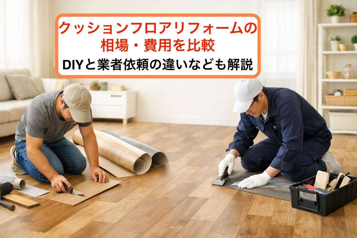 クッションフロアリフォームの相場・費用を比較｜DIYと業者依頼の違いなども解説