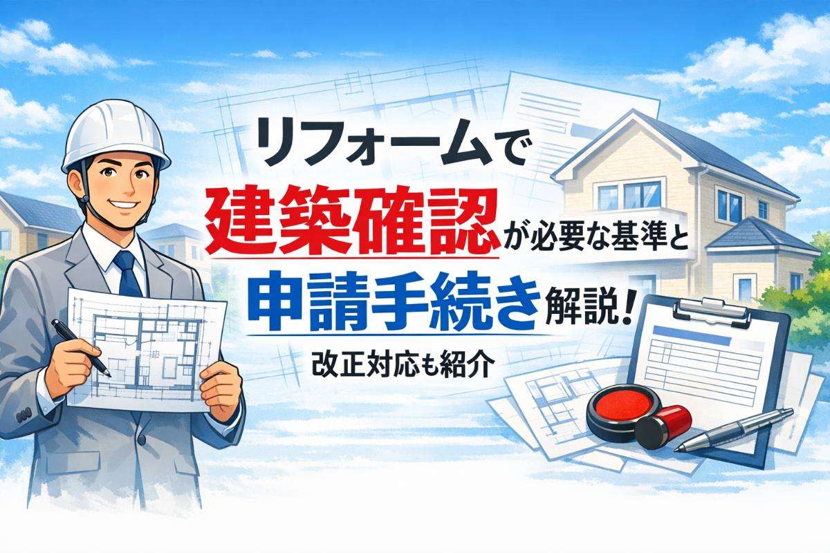リフォームで建築確認が必要な基準と申請手続き解説｜改正対応も紹介